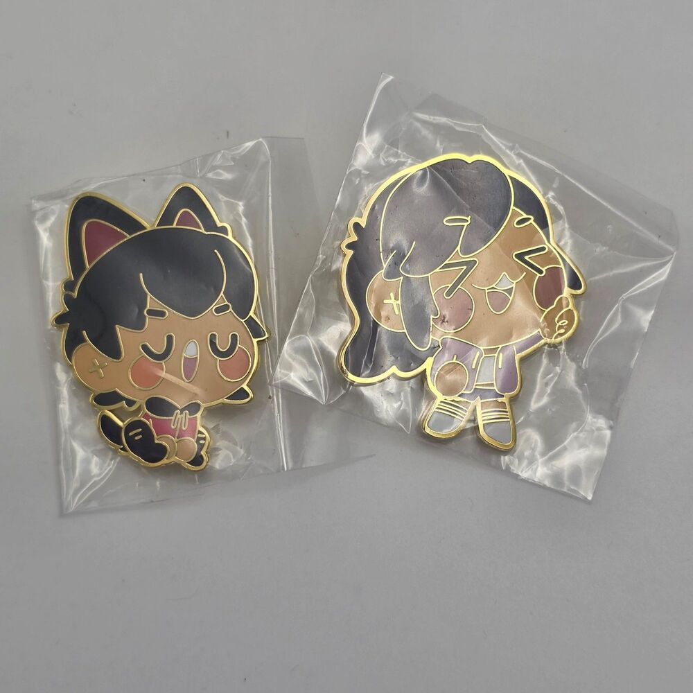 Aphmau chibi pin set aphmau and Aaron